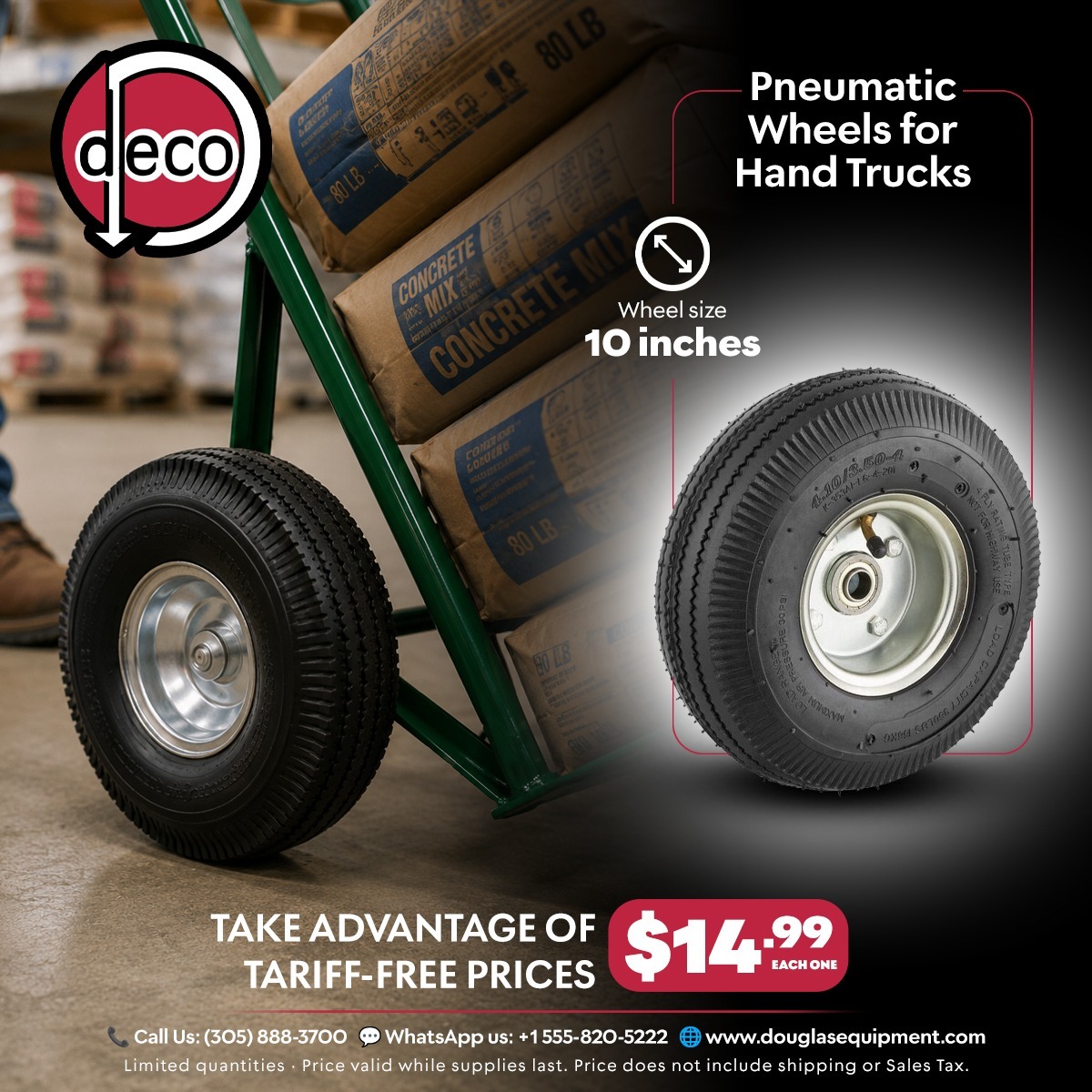 10" Pneumatic Wheel — Replacement