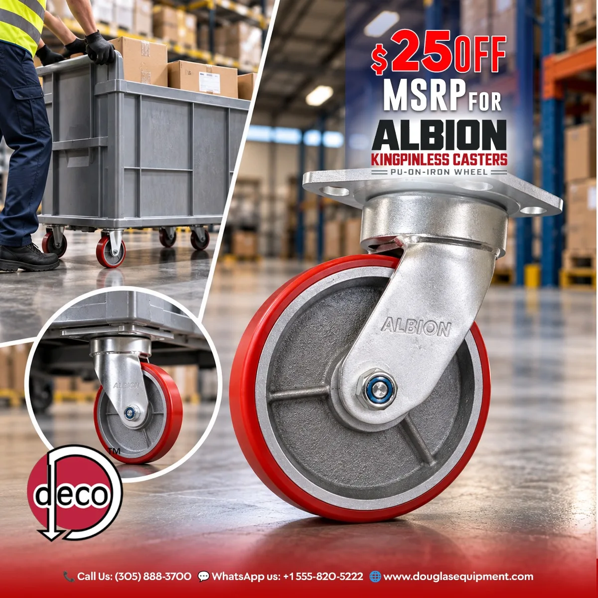Albion Kingpinless Casters — $25 Off MSRP