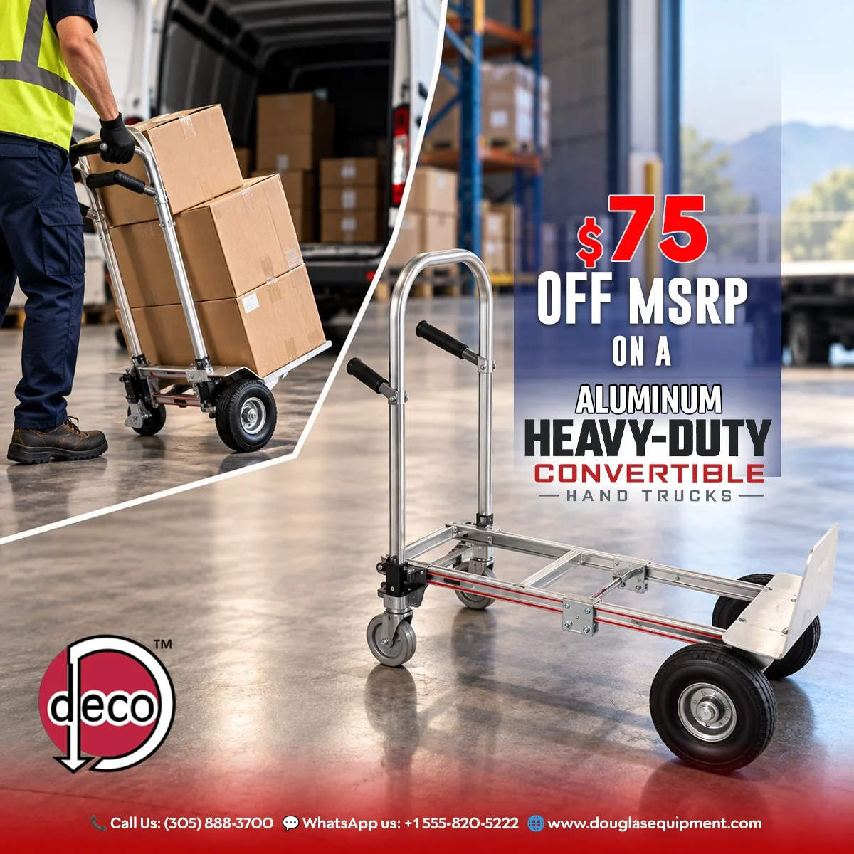 DECO Aluminum Convertible Hand Truck — $75 Off MSRP