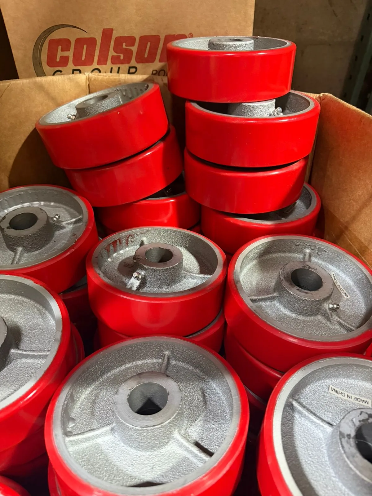 Colson Group polyurethane caster wheels in our Miami stock — Master Platinum Distributor inventory
